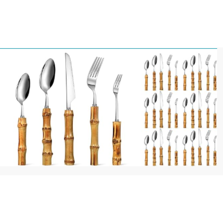 Juego de 20 Piezas de Cubiertos Plata
