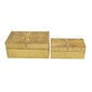 Caja geometrica de madera dorada 8"