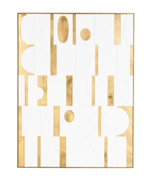 Cuadro Decorativo Abstracto, Dorado