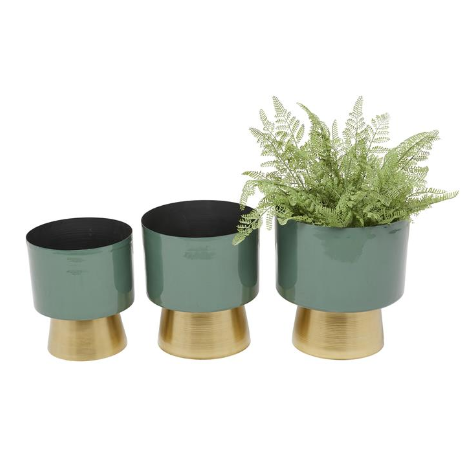 Maceta verde de Metal Grande