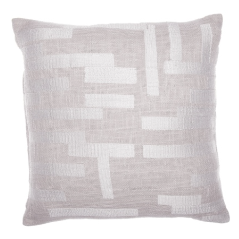 Cojin bordado Diseño lineal Color Crema