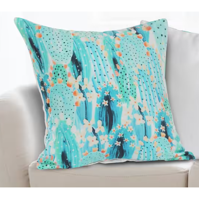 Cojin decorativo Turquesas Abstracto