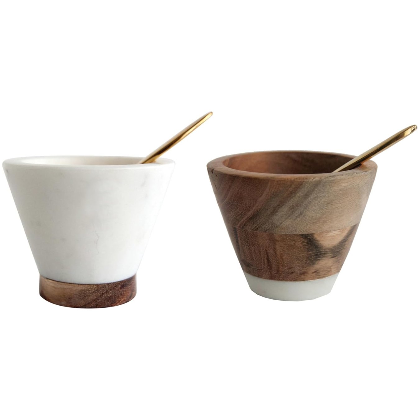 Set de 2 cuencos conicos con cuchara