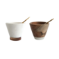 Set de 2 cuencos conicos con cuchara