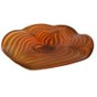 Plato de vidrio mediano con ondas color naranja