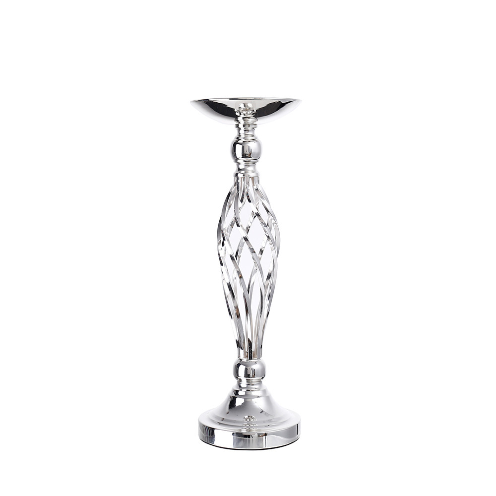 Candelabro con Diseño Enredado, Plata