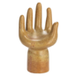 Escultura de mano con base marron