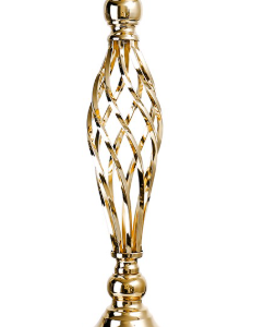 Candelabro de metal tono dorado 22.8"