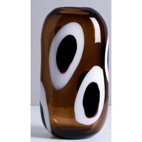 Jarron de Cristal Tono Café Grande