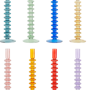 Portavelas de Vidrio en Colores