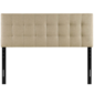Respaldo de cama lily full beige diseño a cuadros