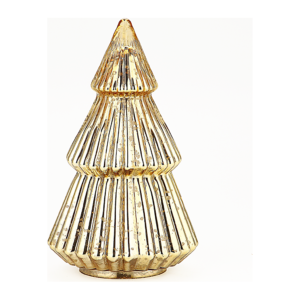 Arbol de navidad decorativo en escala champan 10.5"