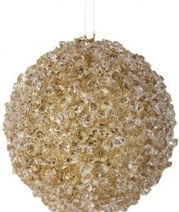 Esfera navideña con glitter color champagne