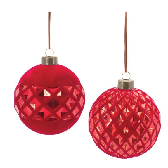 Esfera Navideña Varios Diseños, Roja