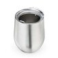 Vaso para Vino Plateado de Acero Inoxidable con Tapadera