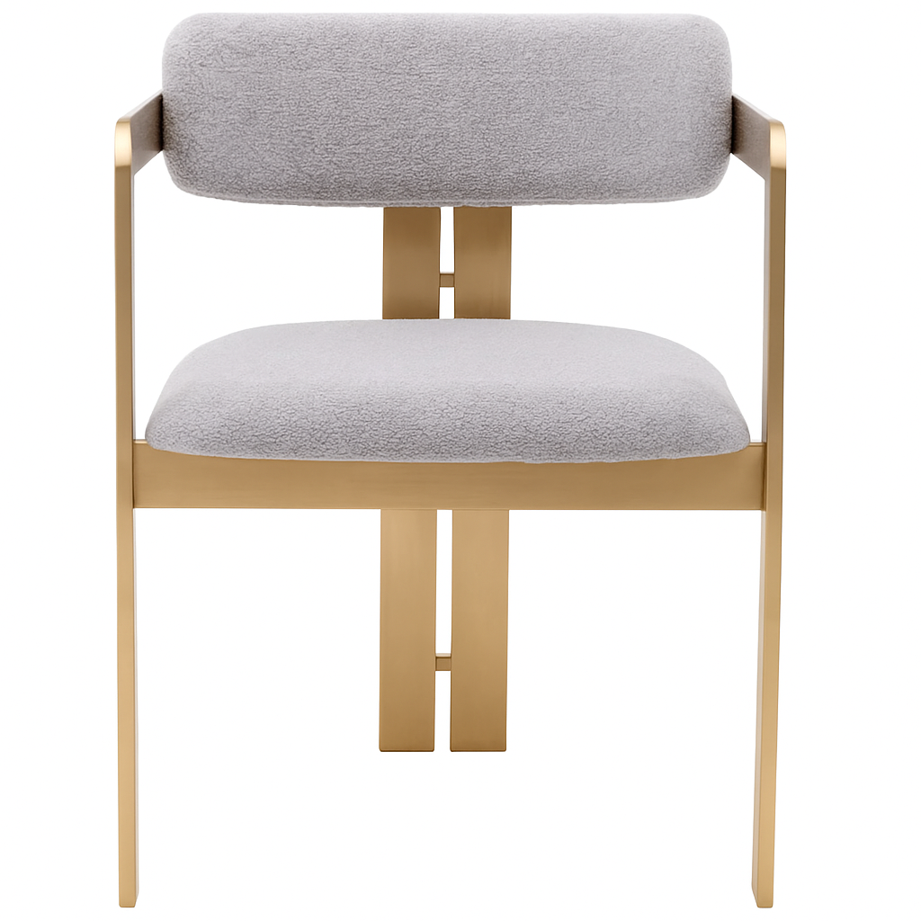 Silla Gris de Terciopelo