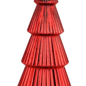 Arbol de navidad decorativo en escala rojo