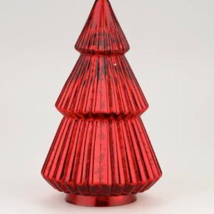 Arbol de navidad decorativo en escala rojo