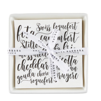 Soporte para Servilleta + Servilletas Blancas 20 uni