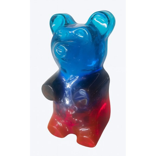 Oso Gummy Jumbo, Azul & Rosa