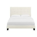 Cama estilo Celine channel en tamano queen color gris