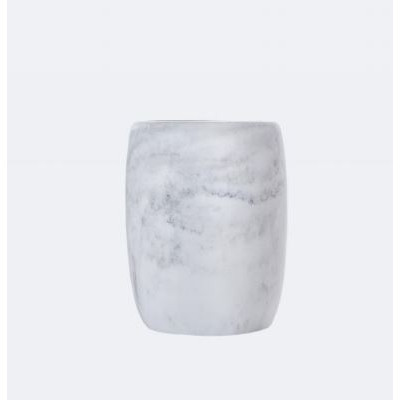 VASO DE MARMOL COLOR BLANCO Y GRIS
