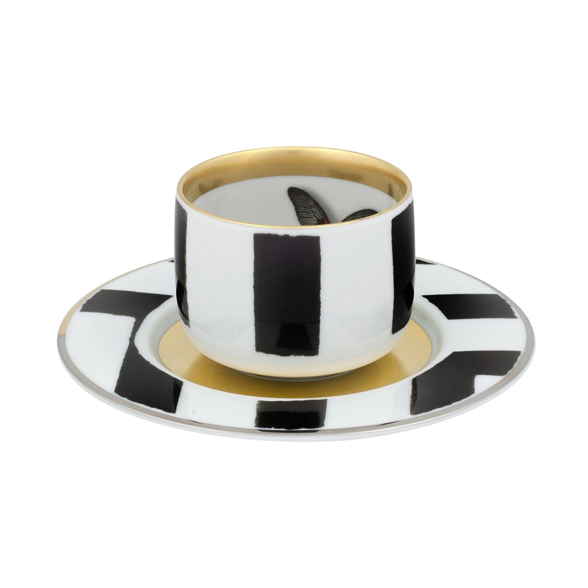 Taza café c/ platillo butterfly