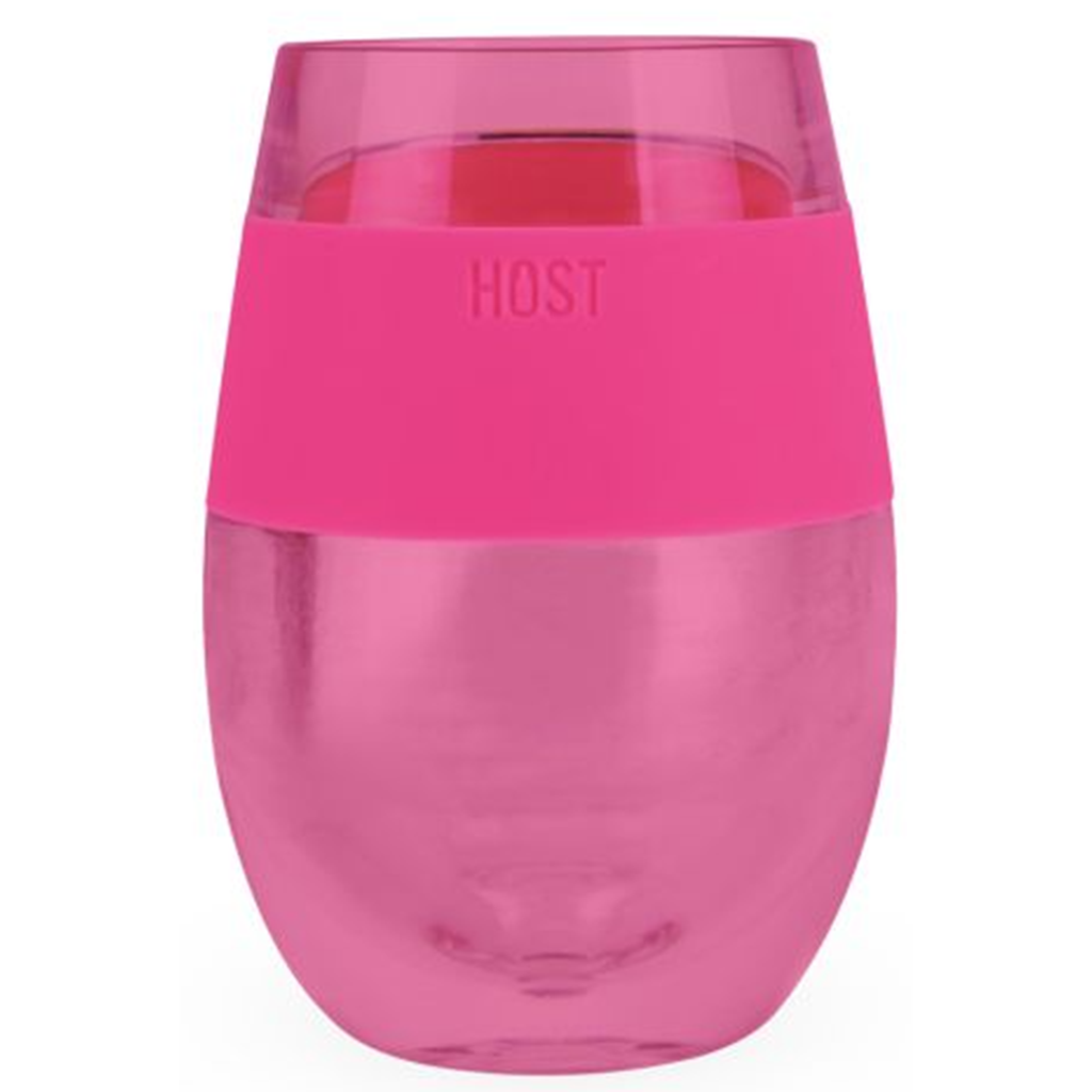 Vaso refrigerante para vino con silicon fucsia