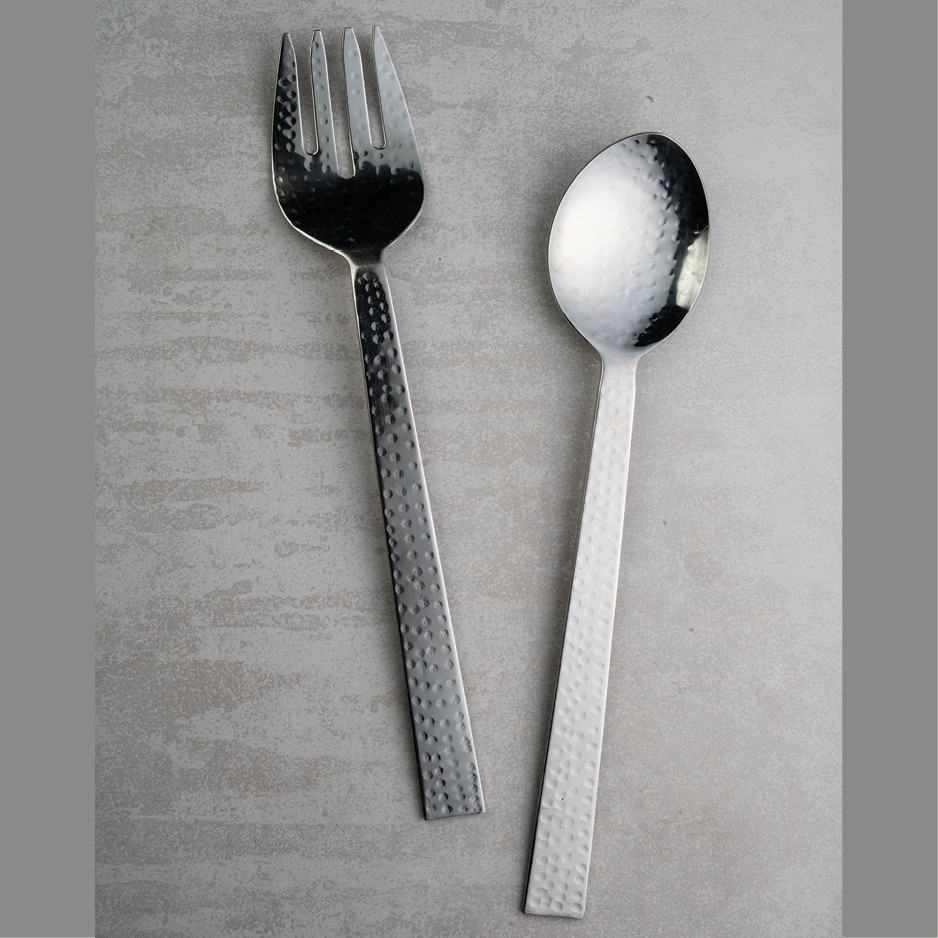 Set de 2 cservidores planas martilladas 13″