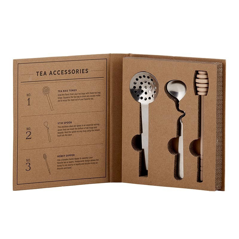 Set de 3 piezas pinza cucharon y removedor de miel 6 x 5.5 x 6.25″
