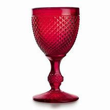 Set de 4 copas para agua  color rojo coleccion bicos