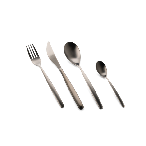 Set de 24 piezas de cuchilleria colección stiria oro nero