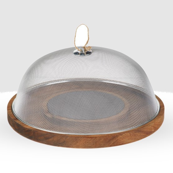 Tabla madera de acacia para queso con tapa 12.5″