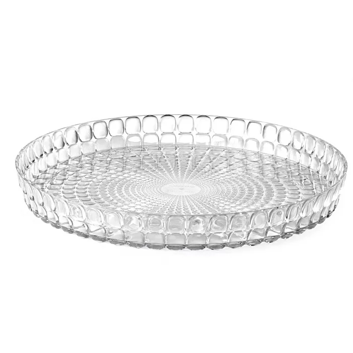Bandeja redonda tiffany transparente