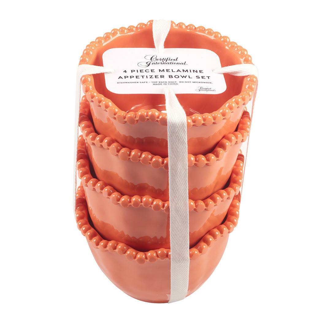 Set de 4 bowl de melamina coral 4.6″ colección perlette