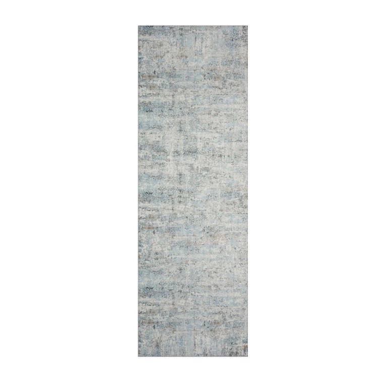 Alfombra de corredor  colección drift diseño abstracto tono gris y blanco 0.60 x 2.15 mts de poliester