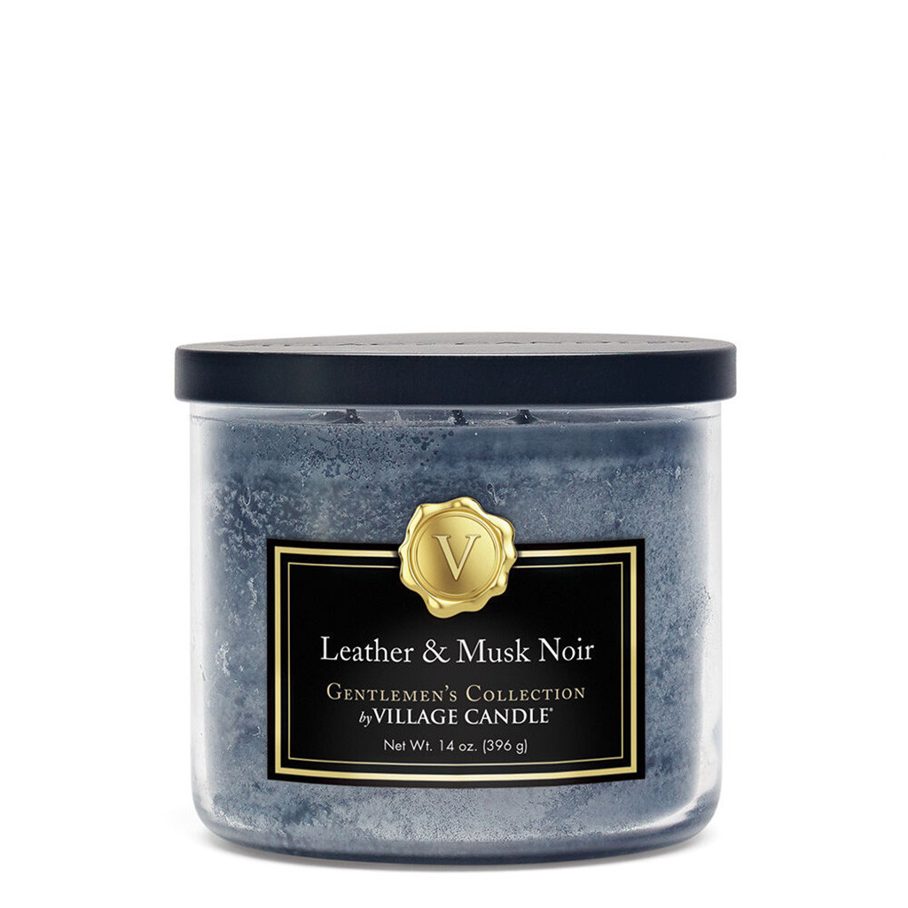 Candela aromatica para caballero cuero y almizcle