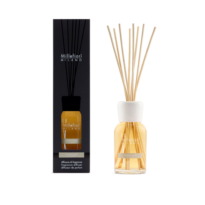 Difusor natural con palitos 250 ml mineral gold