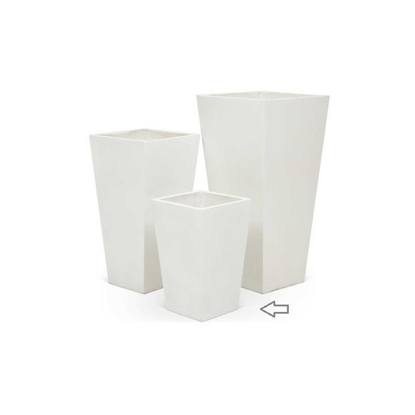 Maceta Rialdi conica pequeña color beige mate