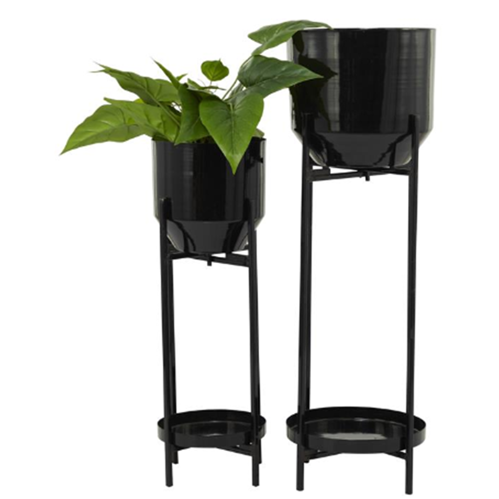 Set de 2 Maceta de Metal mediana y grande