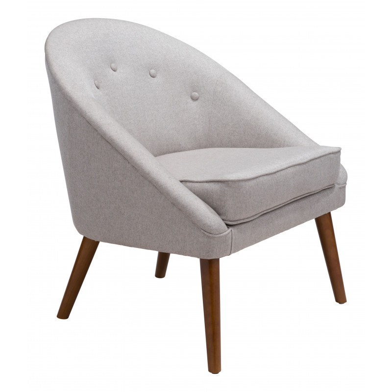Sillon cruise accent color gris y patas color cafe