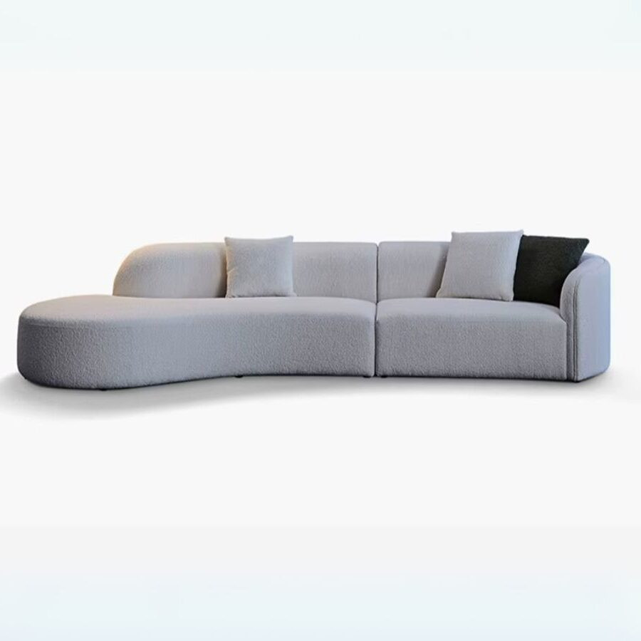 Sofa curvo tono cement 512