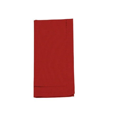 Set de 4 servilletas de lino rojo