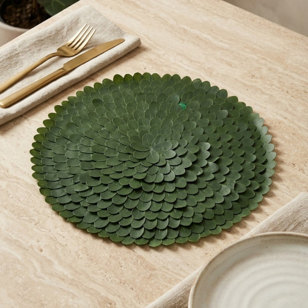 Set de 6 Individuales Leaf Round