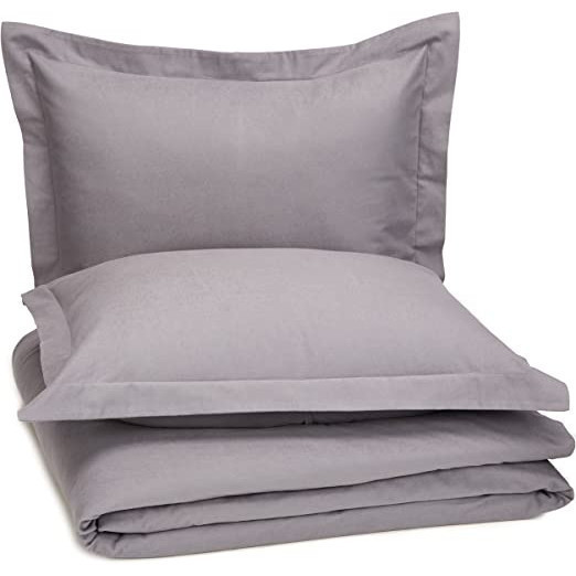 Set de duvet estándar con 2 fundas  color gris plateado pinzon