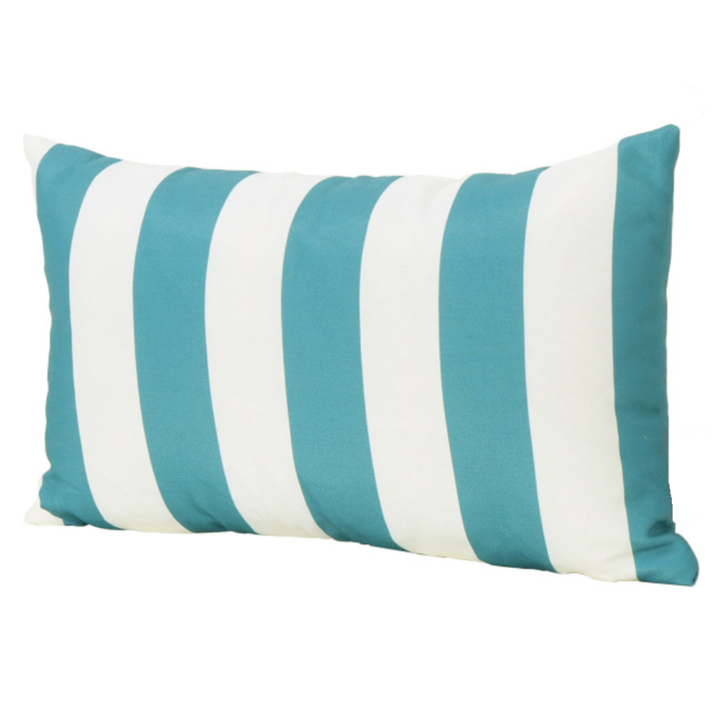 Cojin de exterior de 35 x 55 cm Elastron Sunset Stripes Aquamarine