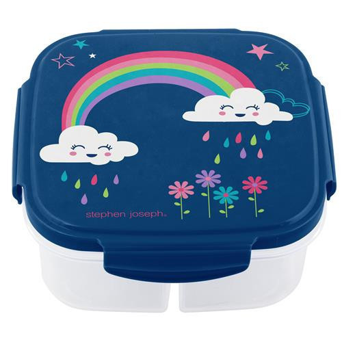 Topper merienda con diseño de arcoiris
