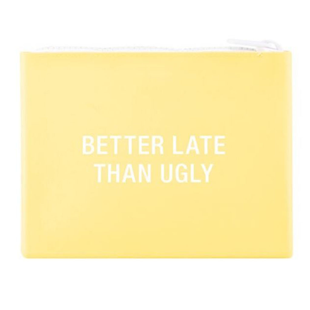 Cosmetiquera amarilla «better late than ugly» Cosmetiquera amarilla «better late than ugly»