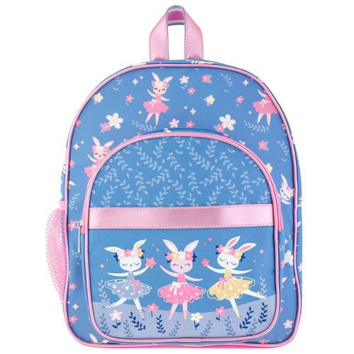 Mochila color azul y rosa de conejos