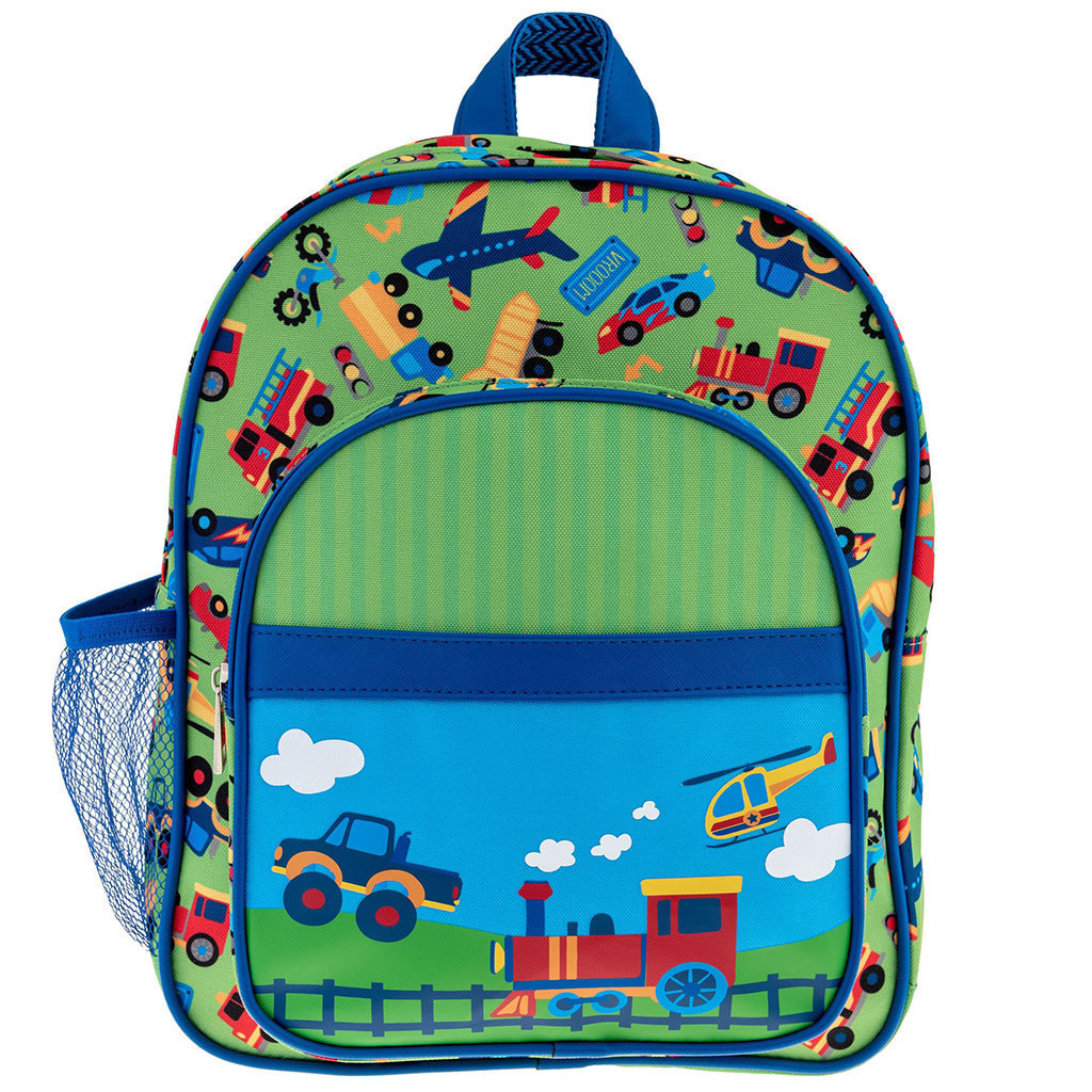 Mochila clasica verde diseño de transportes 14 x 11 x 5″